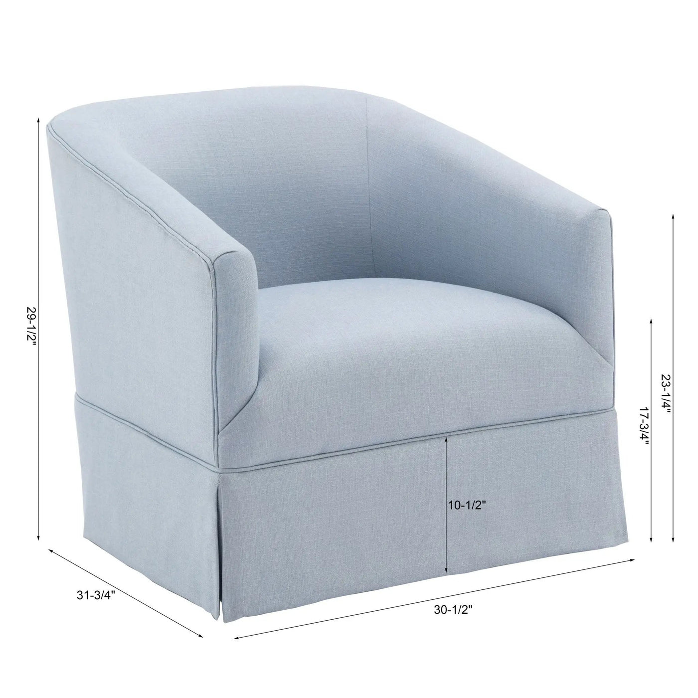 Earl - Skirted Swivel Chair by HouseOfZazla