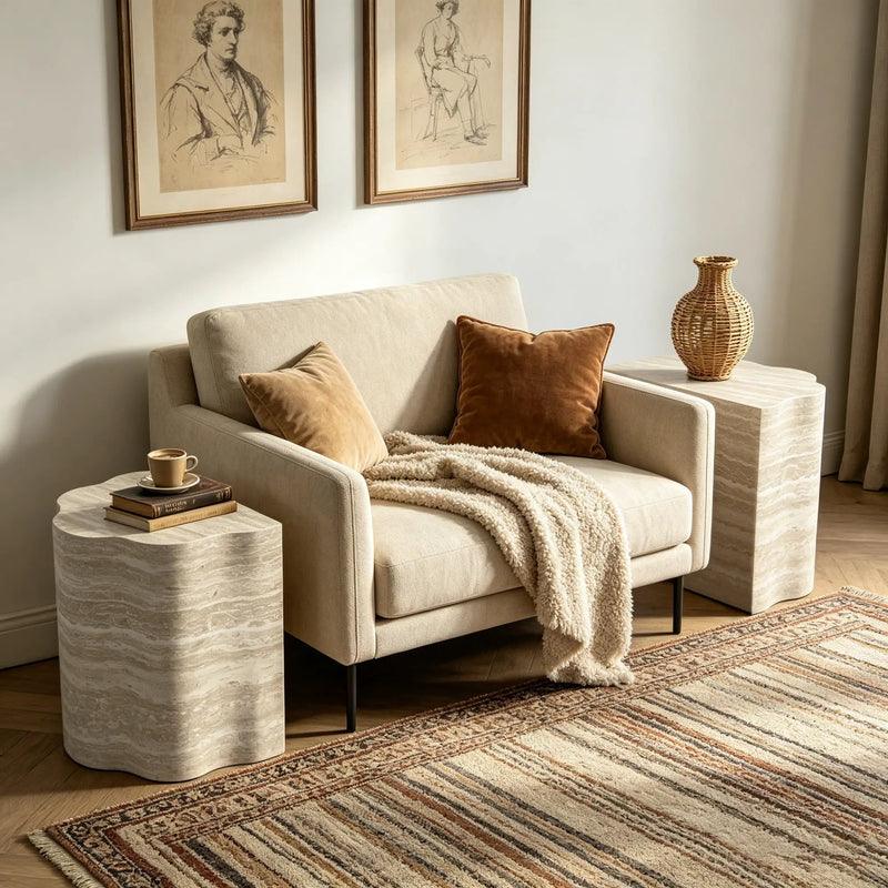 Round Coffee Tables Side Table Set of 2 by HouseOfZazla