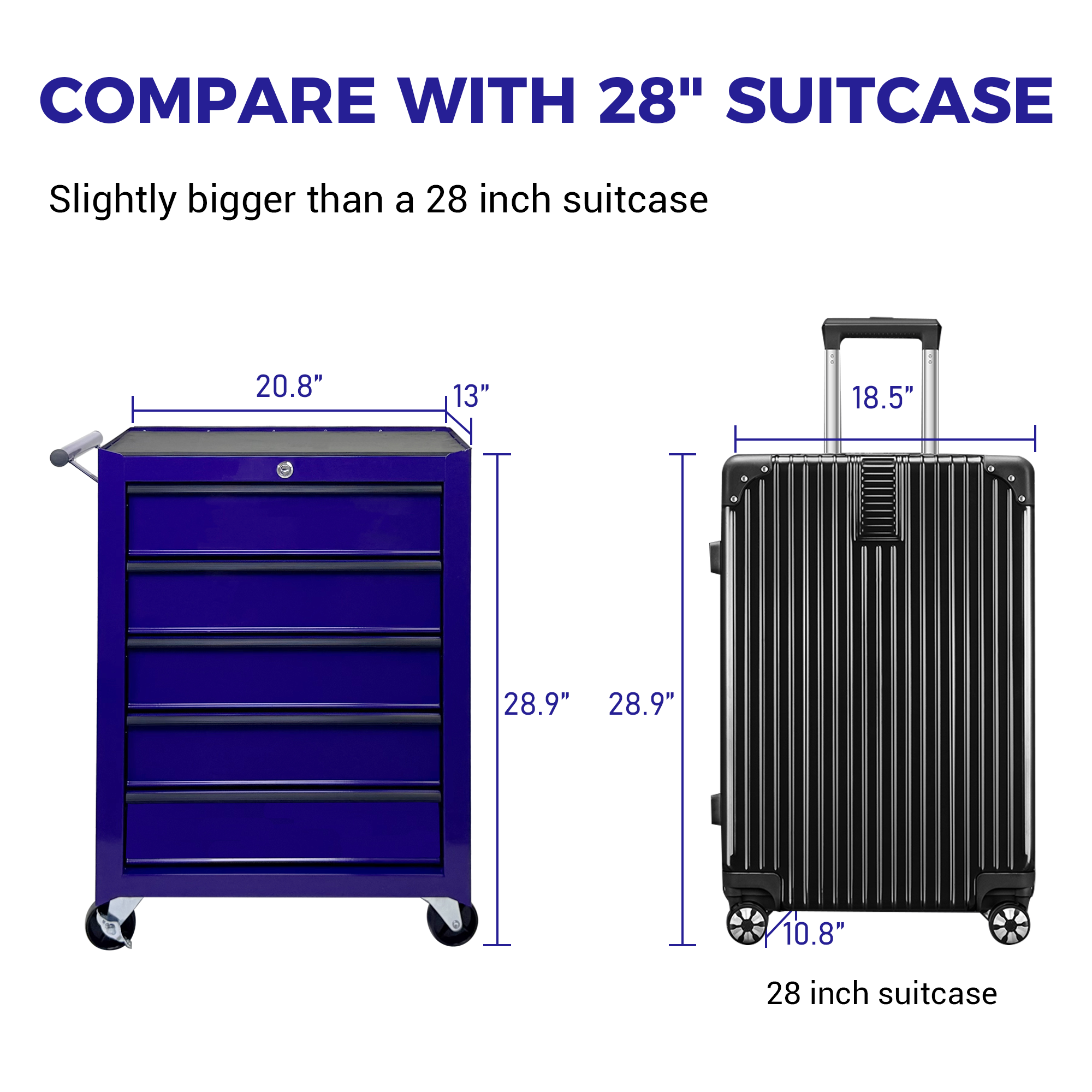 Rolling Metal Tool Chest with 5 Drawers by HouseOfZazla