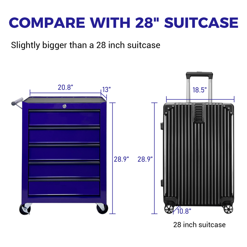 Rolling Metal Tool Chest with 5 Drawers by HouseOfZazla