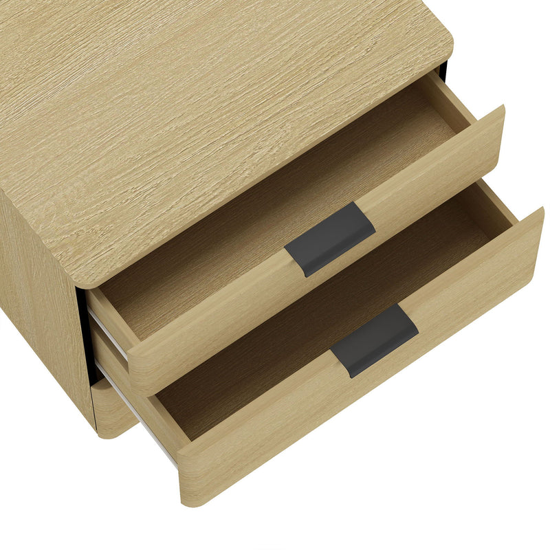 Payton - Nightstand & 3 Drawers - Oak by HouseOfZazla