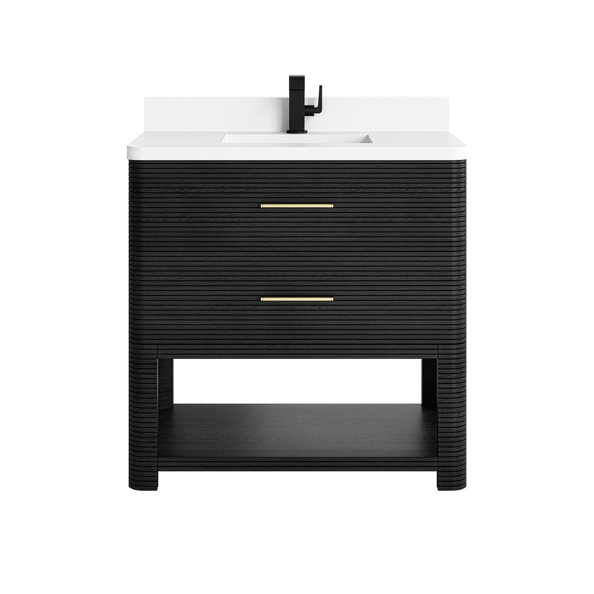 James Martin Lucian 36" Single Bathroom Vanity, Carbon Oak, view 17