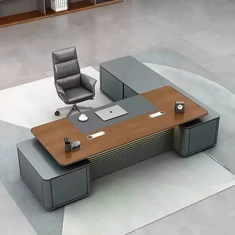 Audley · Modern L-Shaped Executive Desk by Arc Grove