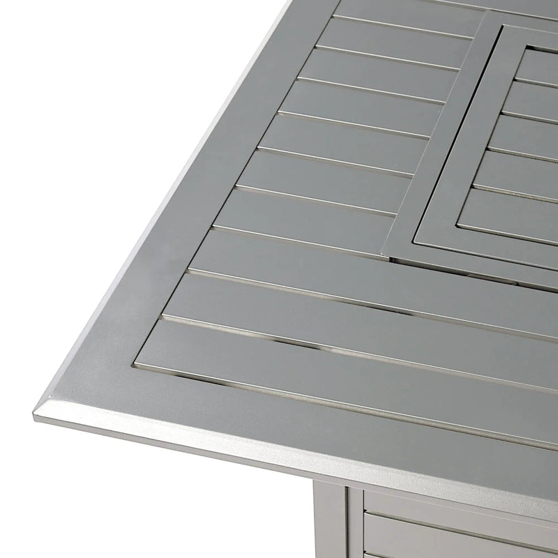 Aluminum 48-in Rectangular Propane Fire Table, Beads, Covers and Lid by Sharicks