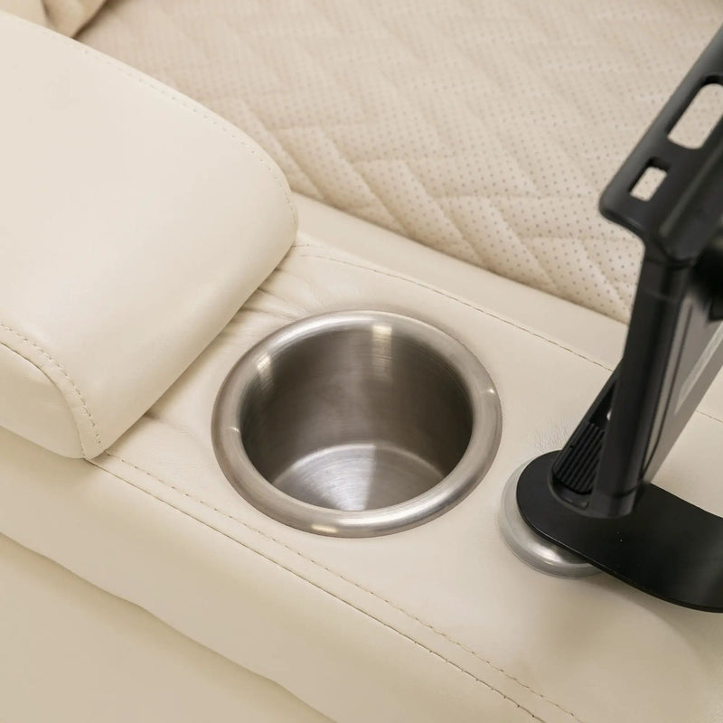 270 Degree Swivel Power Recliner With Tray Table, Phone Holder, Cup Holder, USB Port by HouseOfZazla