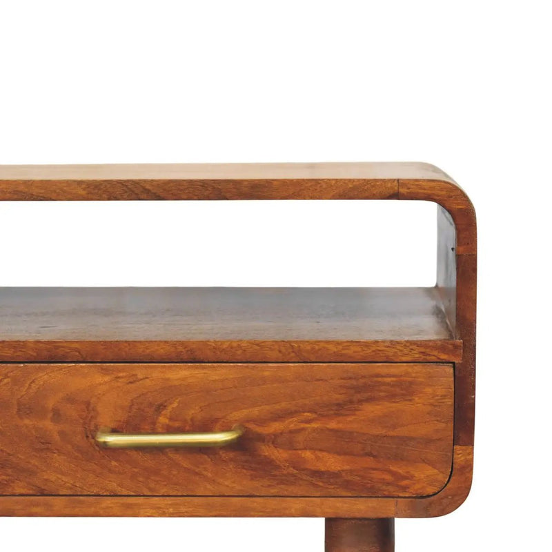 Solid Wood Valenza Curved Console Table by HouseOfZazla