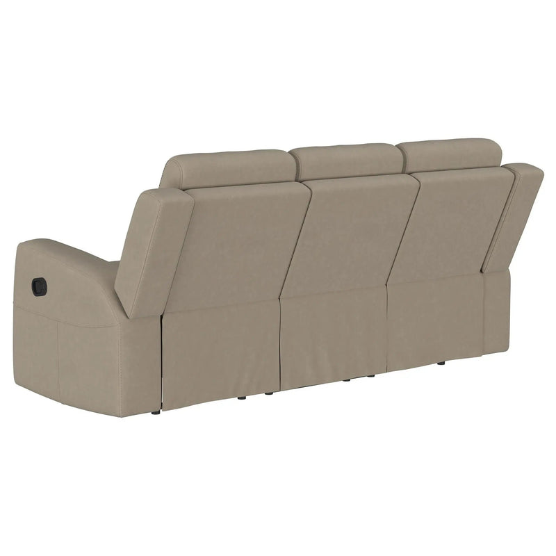 Brentwood 2-piece Upholstered Reclining Sofa Set Taupe by Unique Piece Furniture