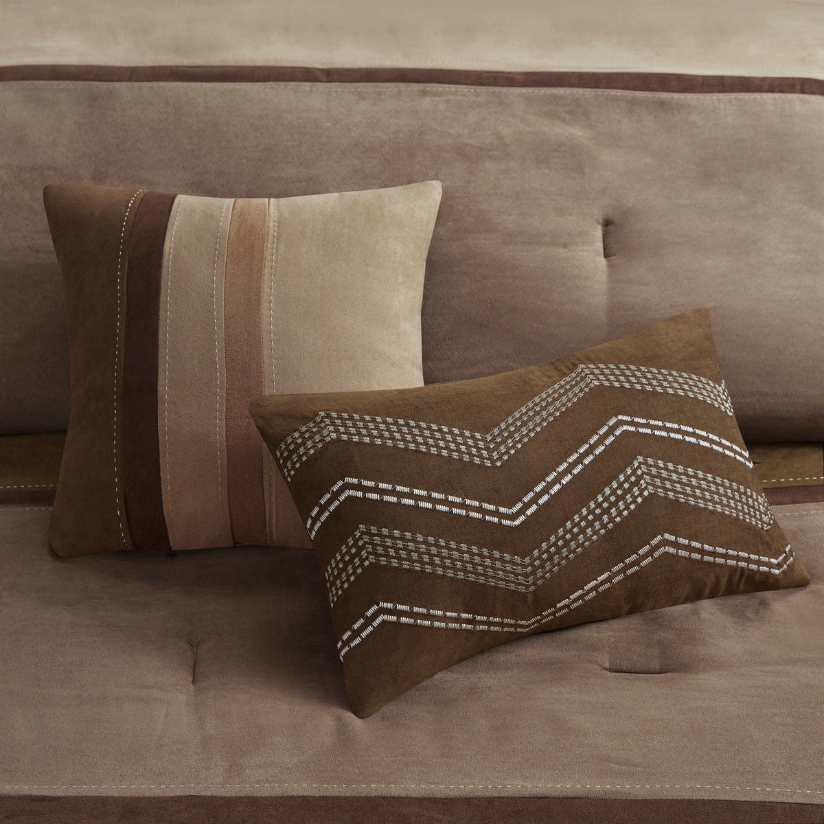 7 Piece Faux Suede Comforter Set, photo 10 of 10