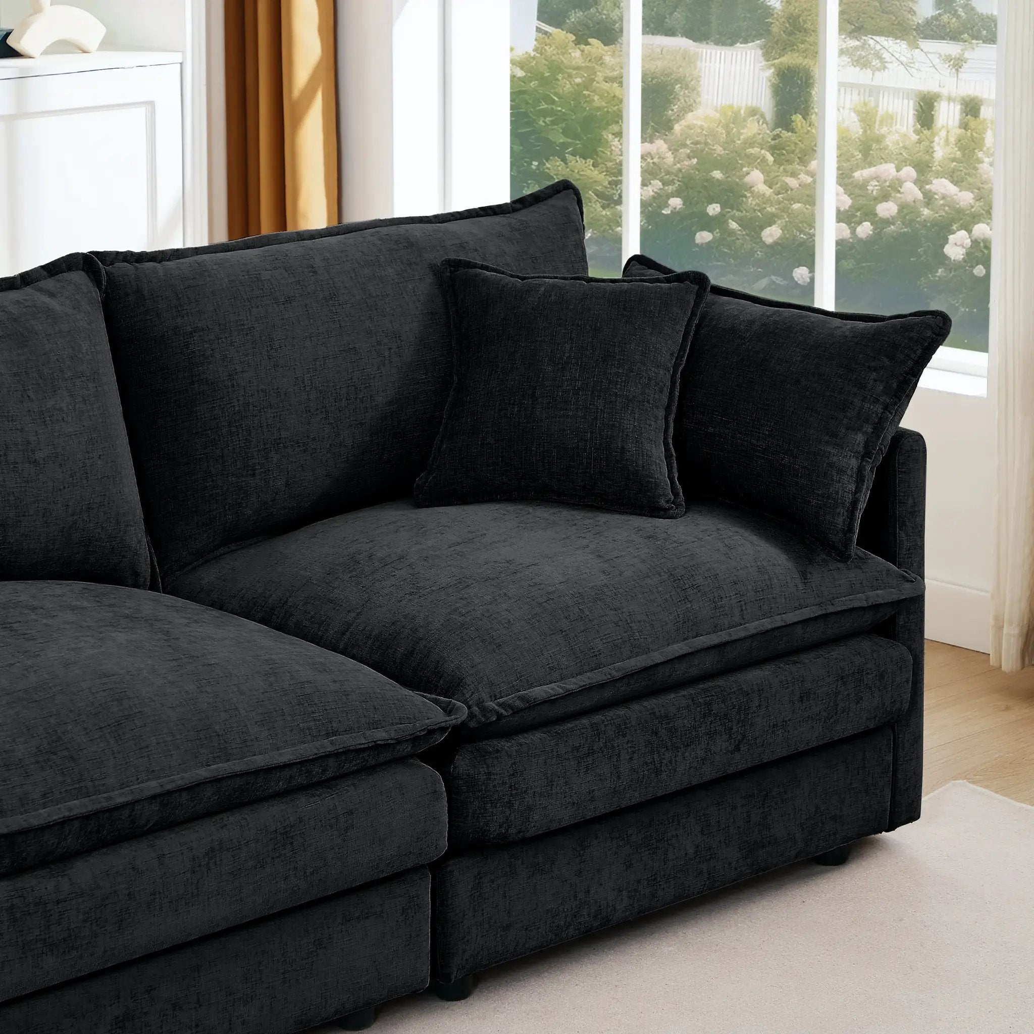Modular Sectional Sofa - 102 Inch L Shaped Couch Set by HouseOfZazla
