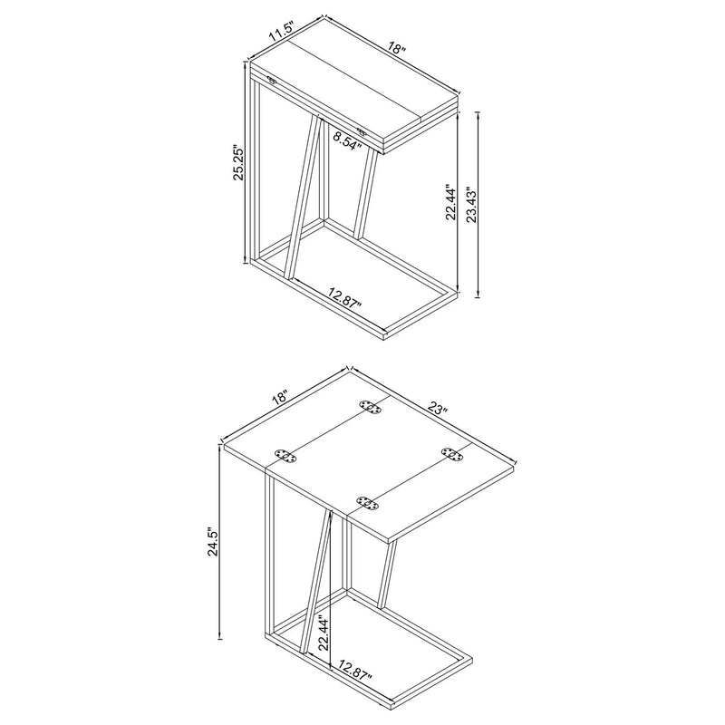 Rectangle Accent Table - Gray by HouseOfZazla