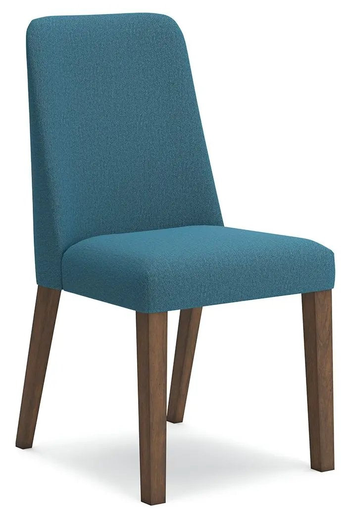 Lyncott - Dining Uph Side Chair (Set of 2) - Blue / Brown by Unique Piece Furniture