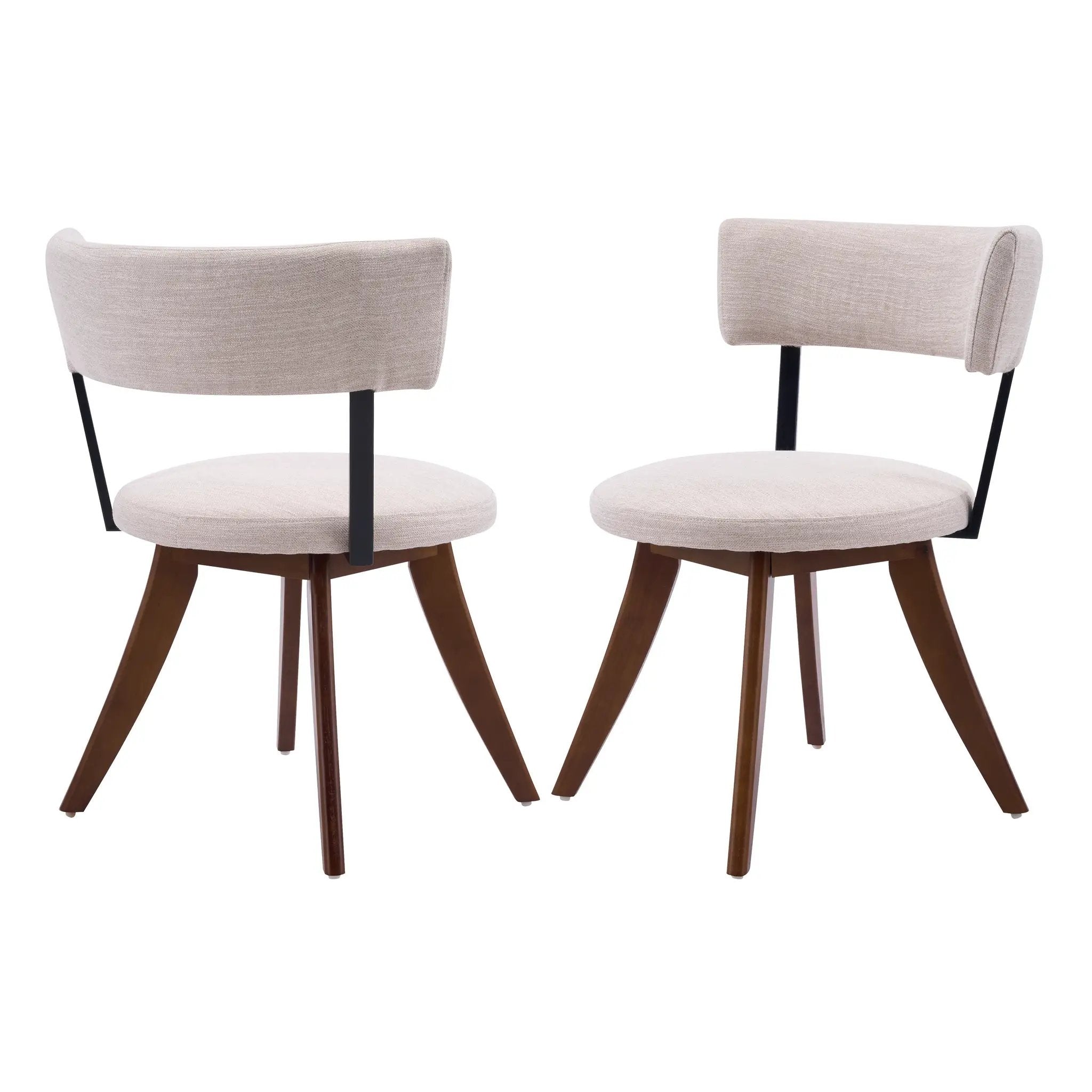 Modern Upholstered Dining Chairs with Curved Back by HouseOfZazla