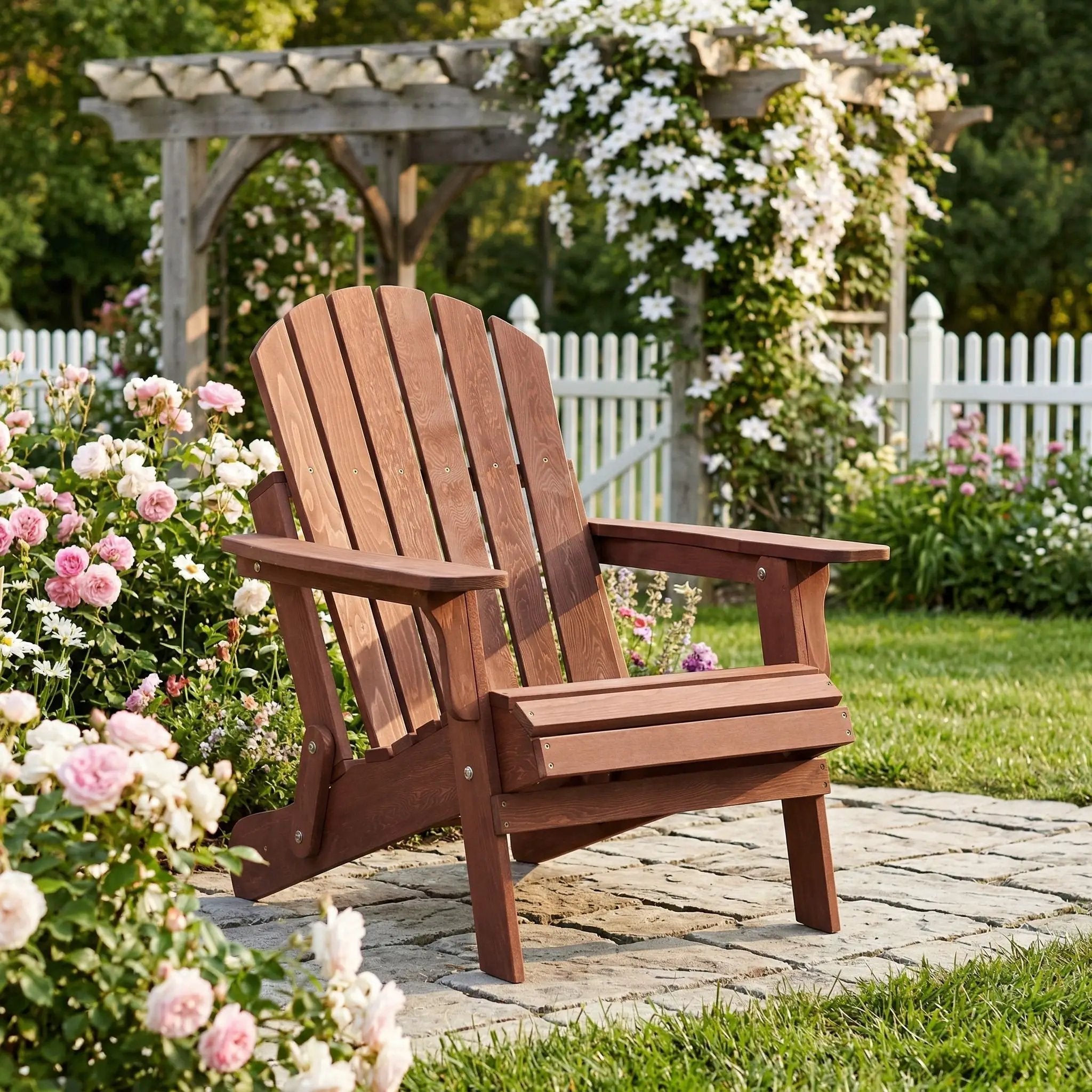 Oversize Outdoor Folding Adirondack Chair, Patio Chair For Garden by Unique Piece Furniture