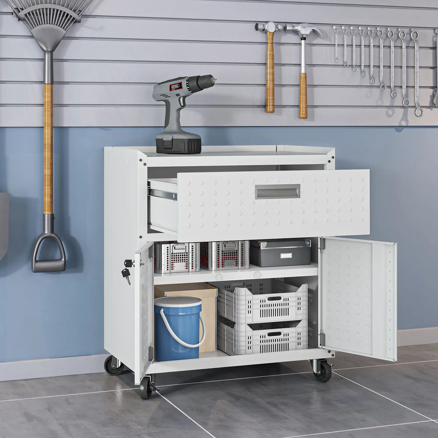 Fortress - Mobile Design Garage Cabinet by HouseOfZazla