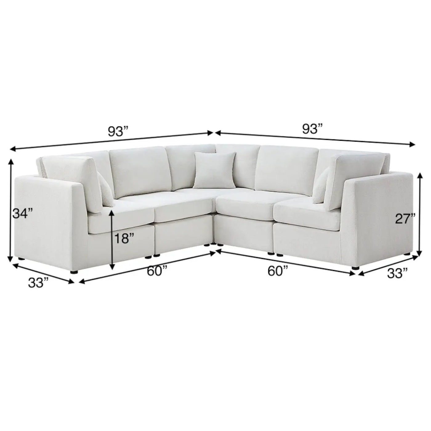 Chauncy - 5 Piece Sectional by HouseOfZazla