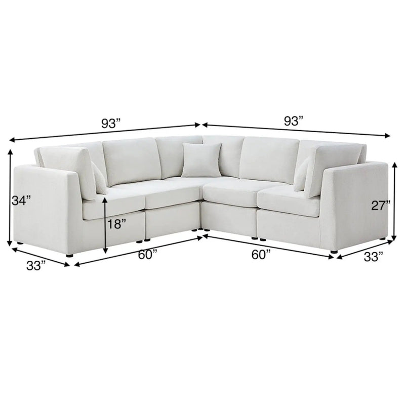Chauncy - 5 Piece Sectional by HouseOfZazla