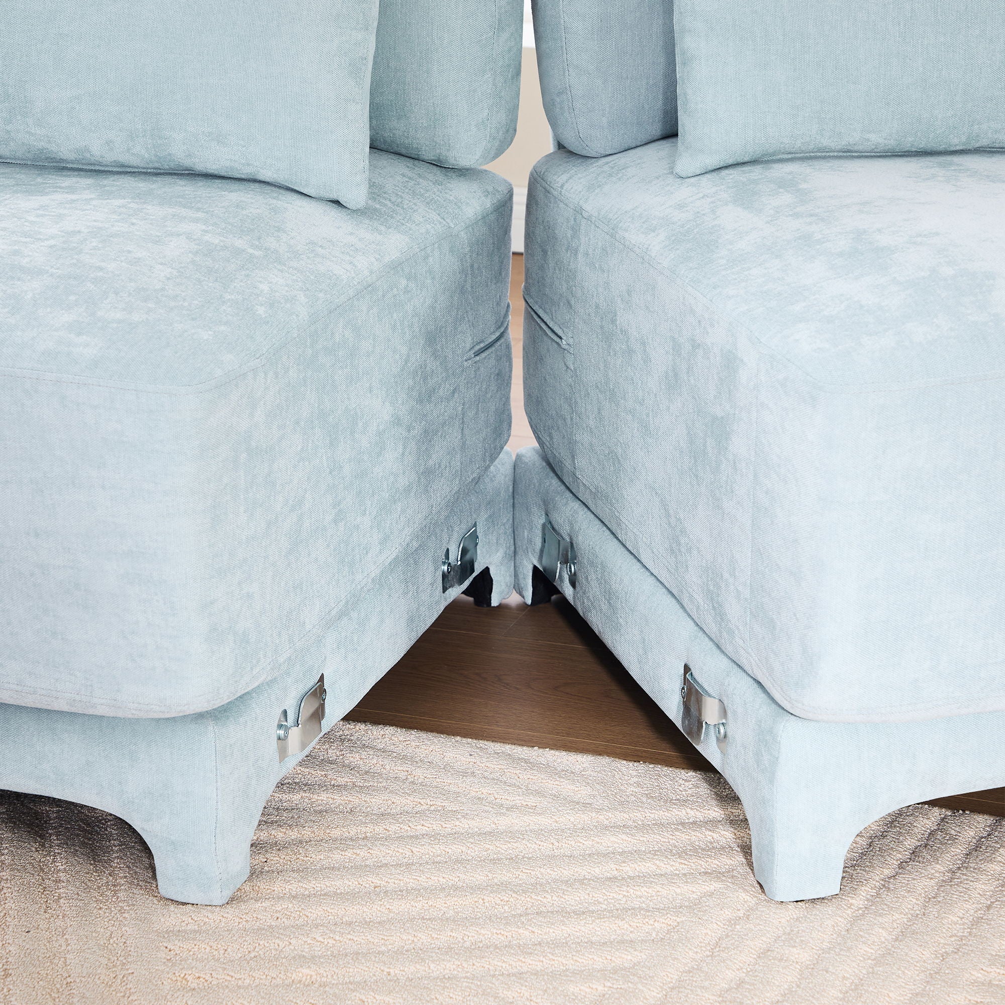 Elegant Sofa With Ergonomic Design And Lumbar Pillows
