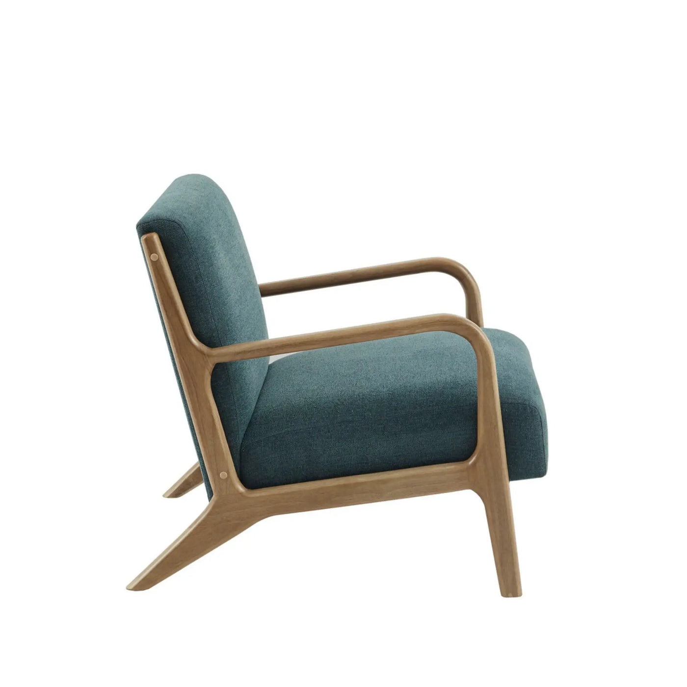 Mid-Century Style Lounge Chair With Upholstered Seat by HouseOfZazla