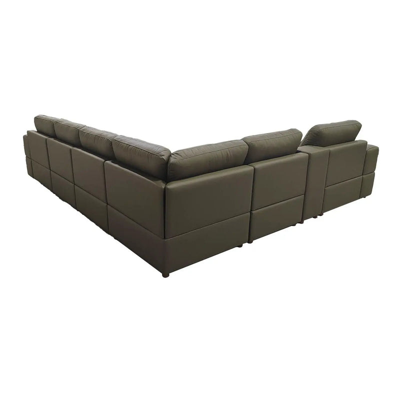Upholstered Large Arms Sectional With Recliner Seats by Unique Piece Furniture