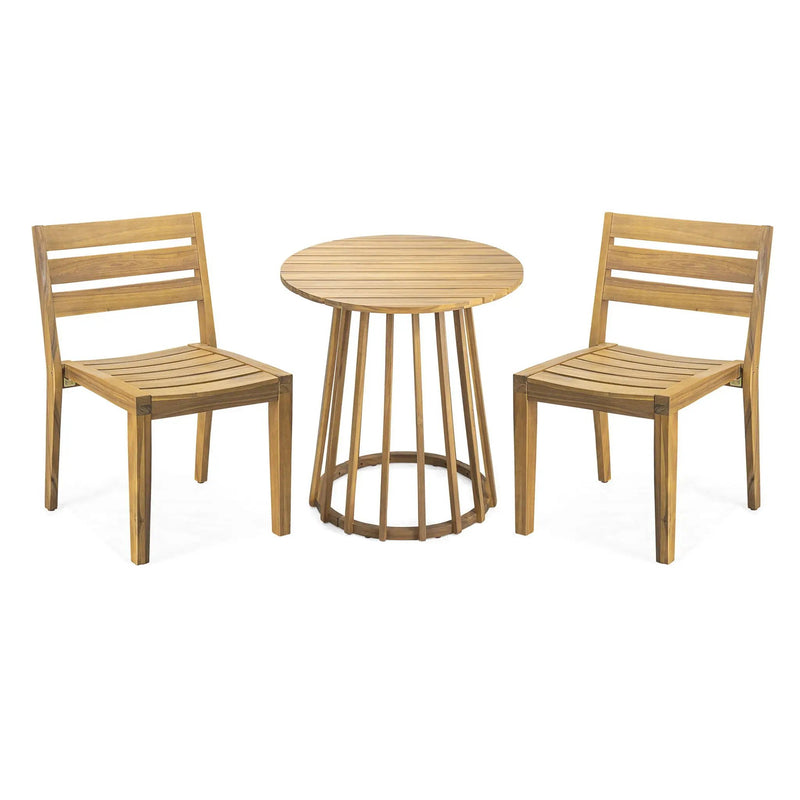 Outdoor 3 Pieces Dining Set - Round Bistro Set by HouseOfZazla