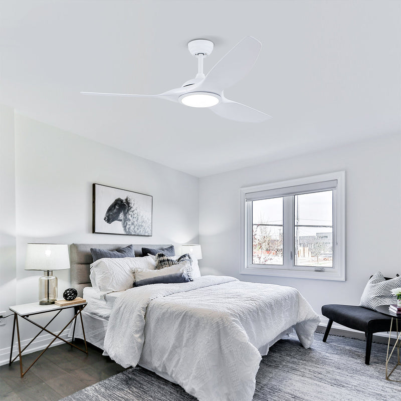 52 Inch ABS Blades Ceiling Fan with LED Light Kit by HouseOfZazla