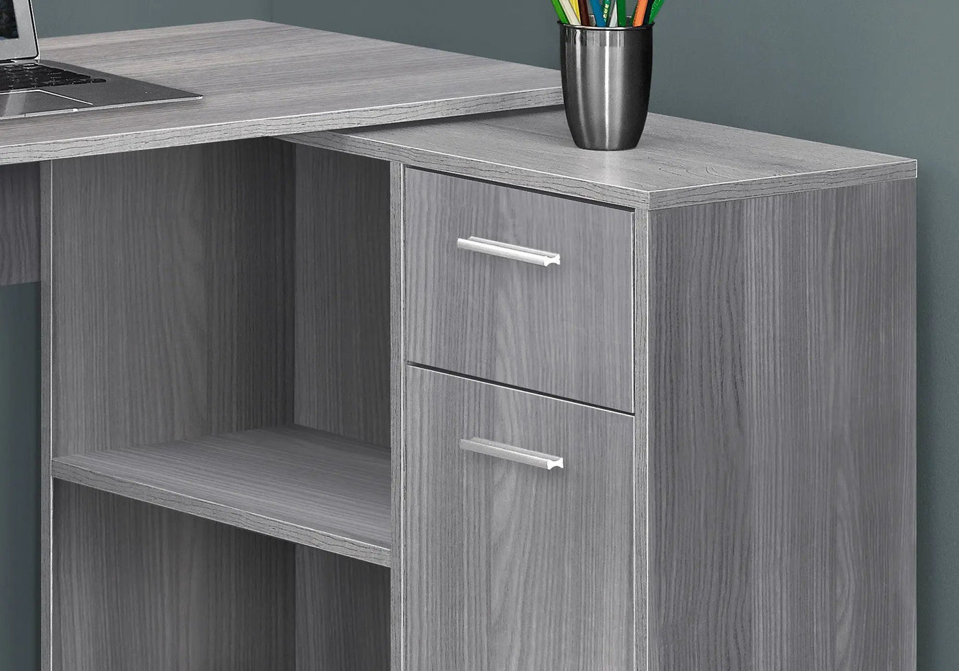 Computer Desk, Home Office, Corner, Storage Drawers, L Shape, Contemporary & Modern by HouseOfZazla