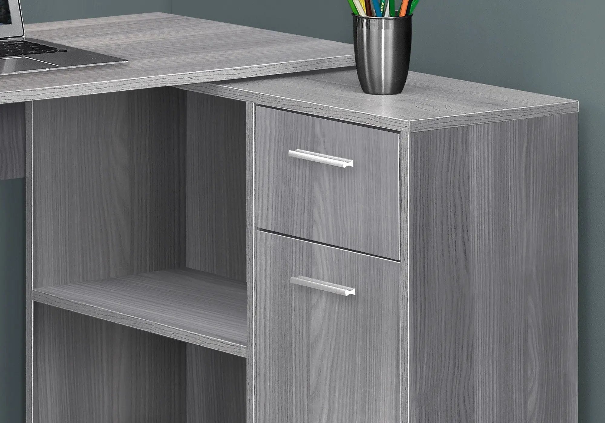 Computer Desk, Home Office, Corner, Storage Drawers, L Shape, Contemporary & Modern by HouseOfZazla