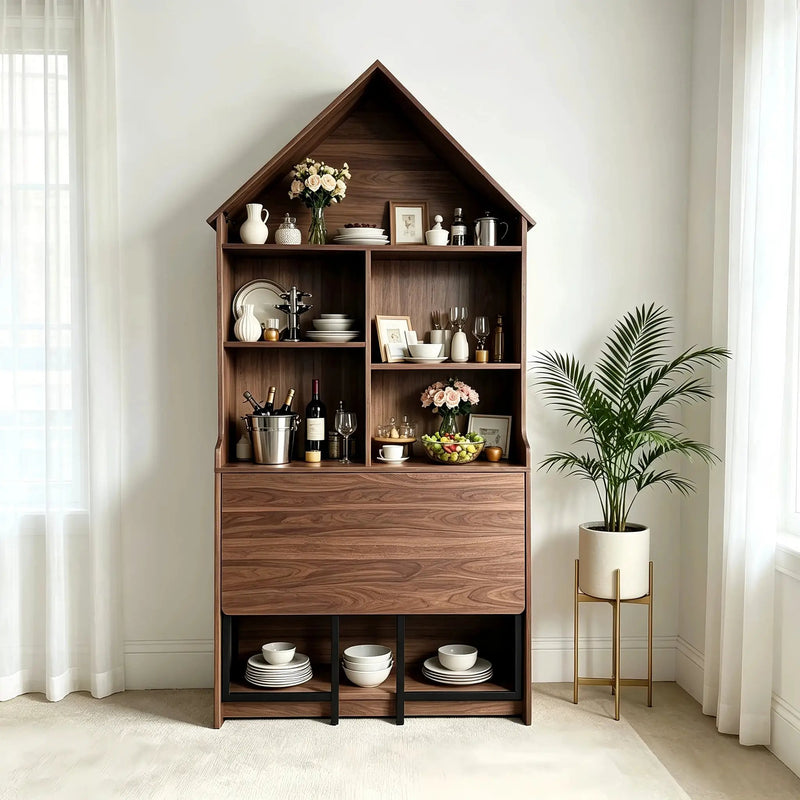 Folding Craft Desk with Storage Shelves by HouseOfZazla