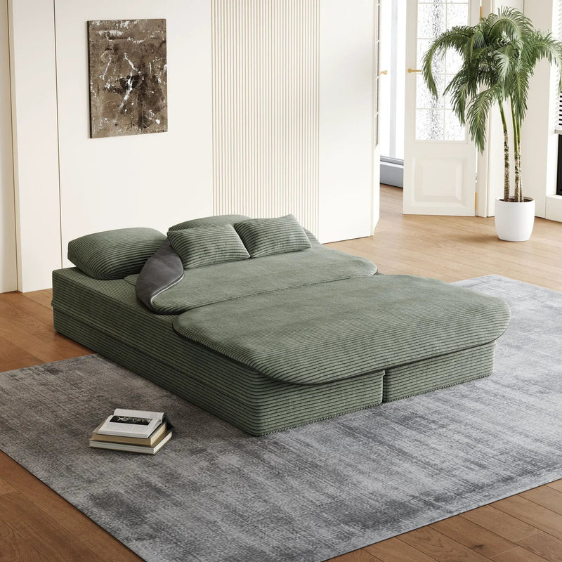 2 In 1 Foldable Sofa Bed With Multi Functional Blanket by HouseOfZazla