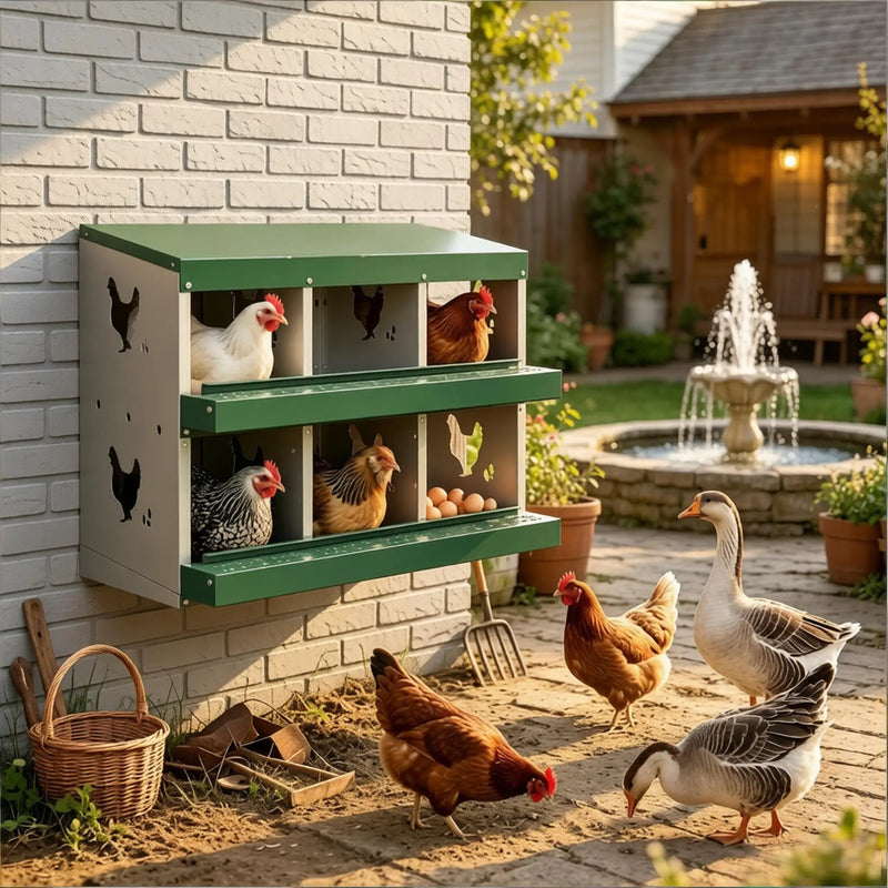 Outdoor Egg Laying Boxes, Metal Nesting Boxes, Chicken Nesting Boxes by HouseOfZazla