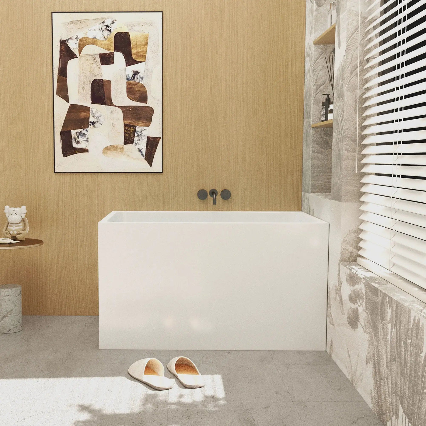 Gloss Freestanding Bathtub With Built In Seat by HouseOfZazla