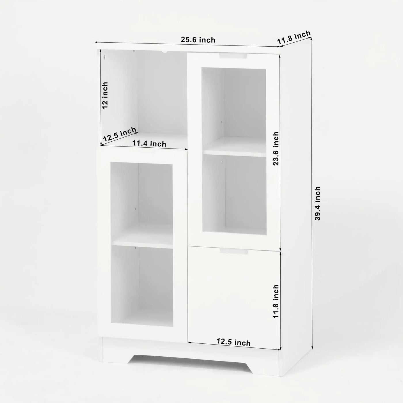 Modern Cabinet With Glass Doors And Drawer by HouseOfZazla