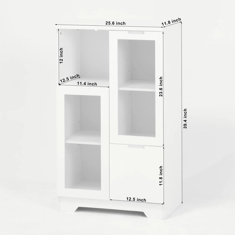 Modern Cabinet With Glass Doors And Drawer by Unique Piece Furniture