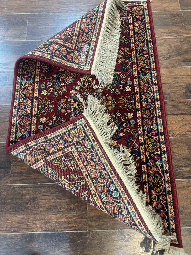Small Karastan Rug 2.6 x 4 Red Sarouk #785, Karastan Wool Pile Rug, Original 700 Series, Discontinued Vintage Karastan Carpet by Jewel Rugs