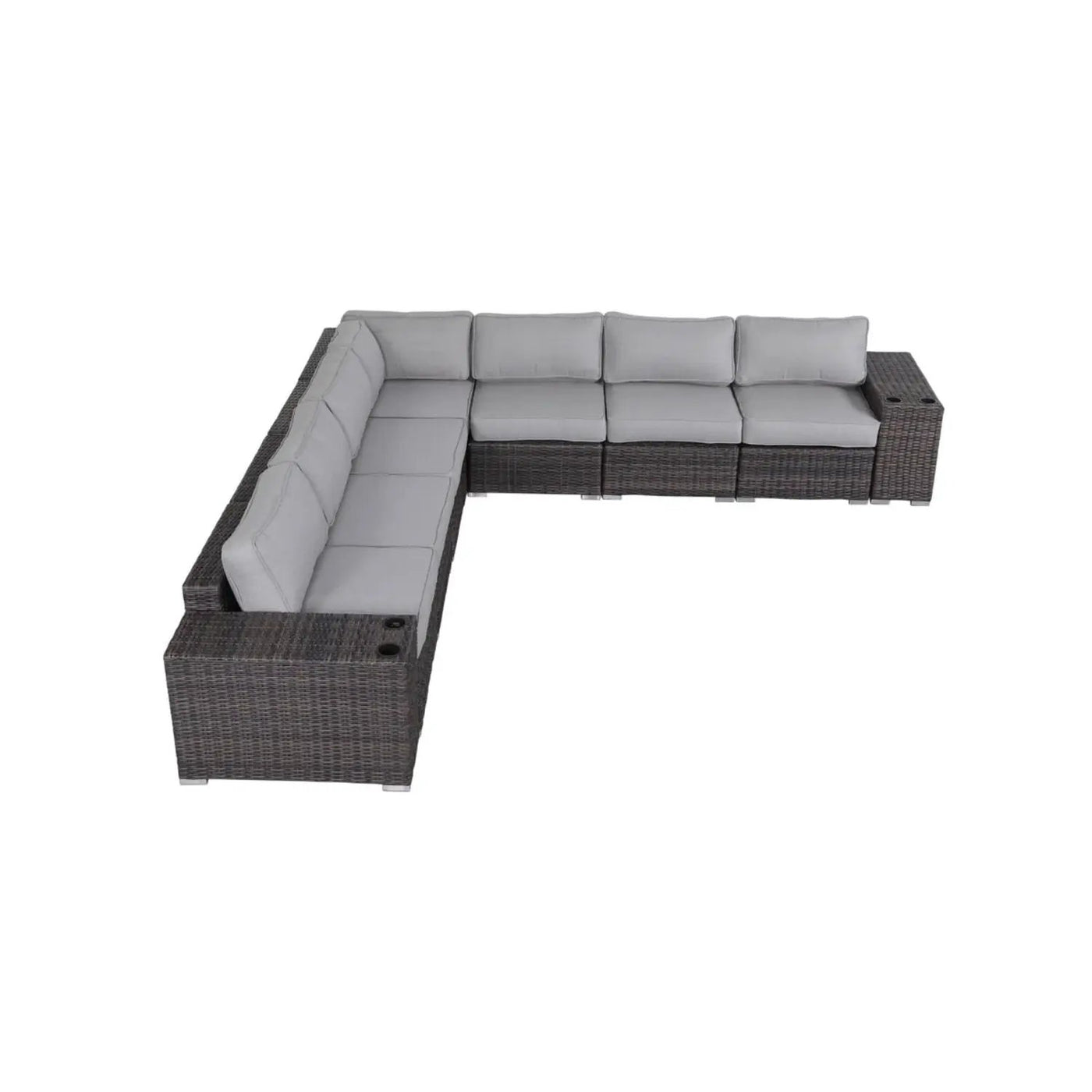 Modern Rattan Wicker Seating Group With Cushions by Unique Piece Furniture