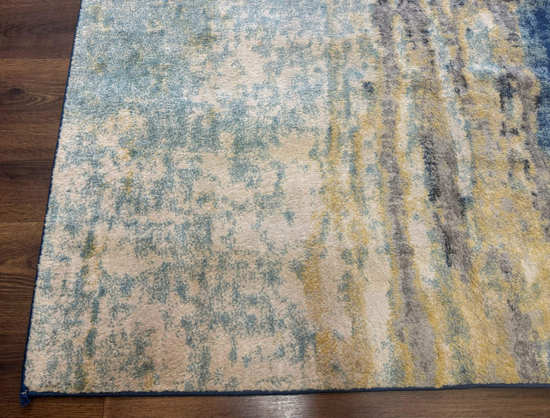 Modern Abstract Blue Area Rug 8x11 ft by Jewel Rugs