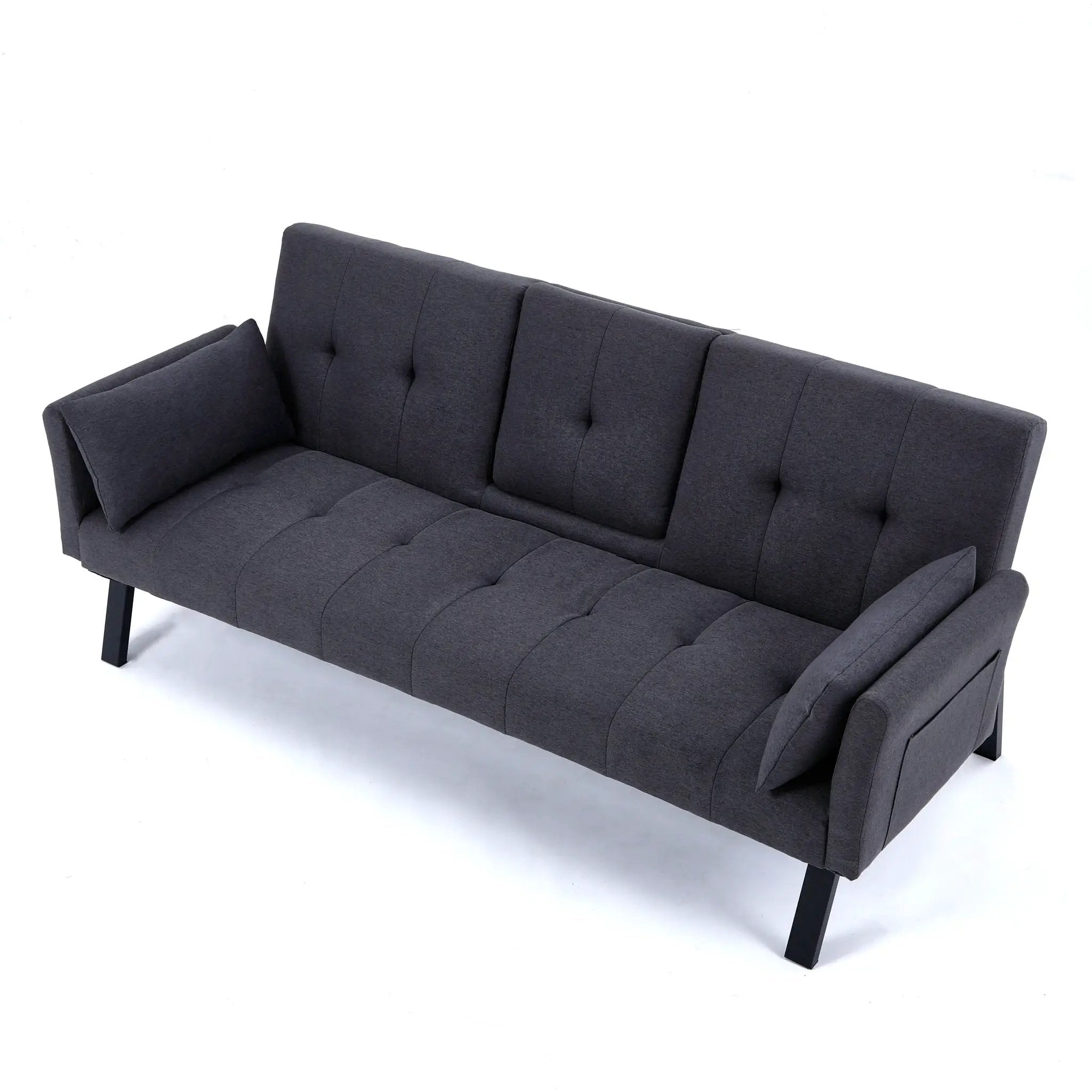 Sofa Bed With Foldable Design And Cup Holder by HouseOfZazla