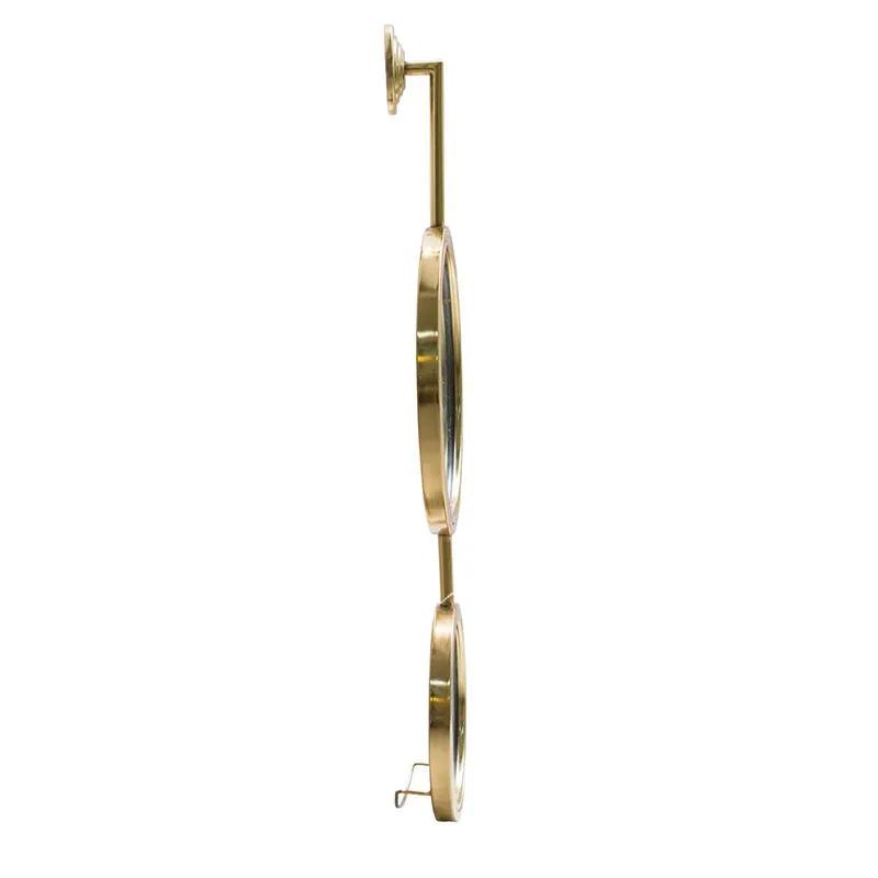 2 Circle Mirrors For Wall Decor, Unique Contemporary Wall Mirror For Living Room Bedroom Entryway - Gold by HouseOfZazla