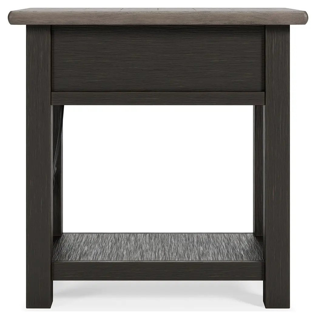 Tyler Creek - Chair Side End Table - Black / Gray by Unique Piece Furniture