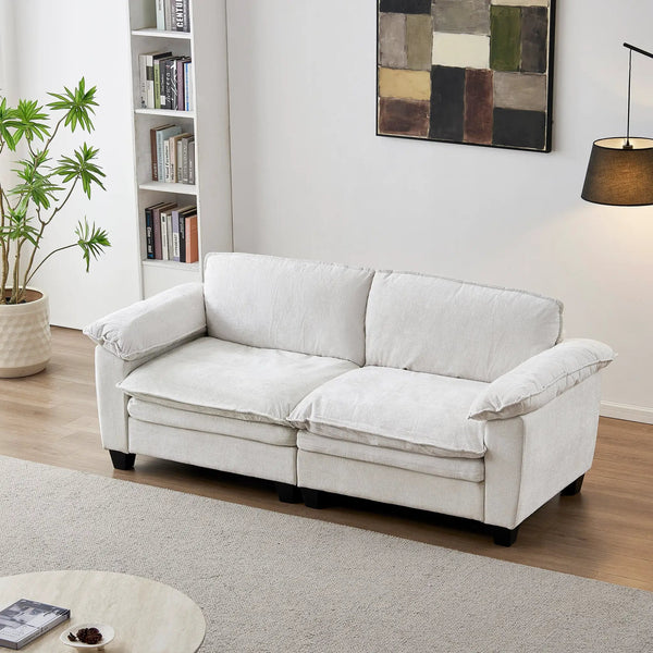Luxury Chenille Upholstered Loveseat Couch