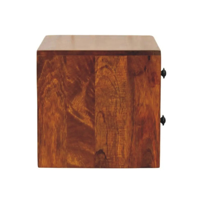 Solid Wood Solis Chestnut Wall-Mounted Nightstand by HouseOfZazla