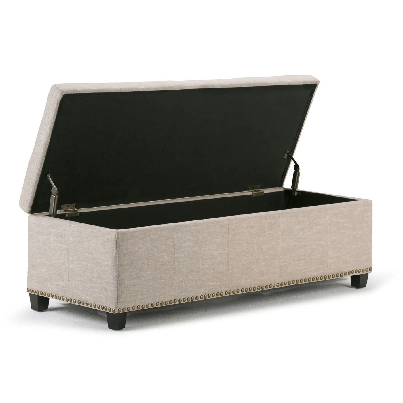 Kingsley - Upholstered Large Storage Ottoman by HouseOfZazla