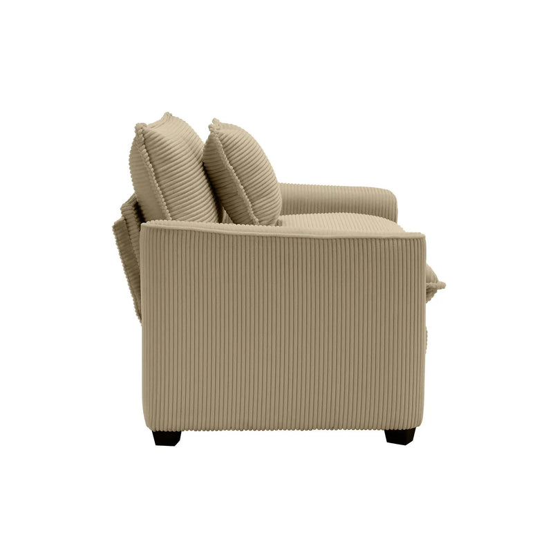 Modern Classic Fabric Single Chair Deep Seat Sofa With Pillow by HouseOfZazla