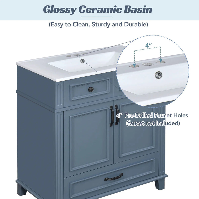 Bathroom Vanity With Sink, Storage Cabinet by Unique Piece Furniture