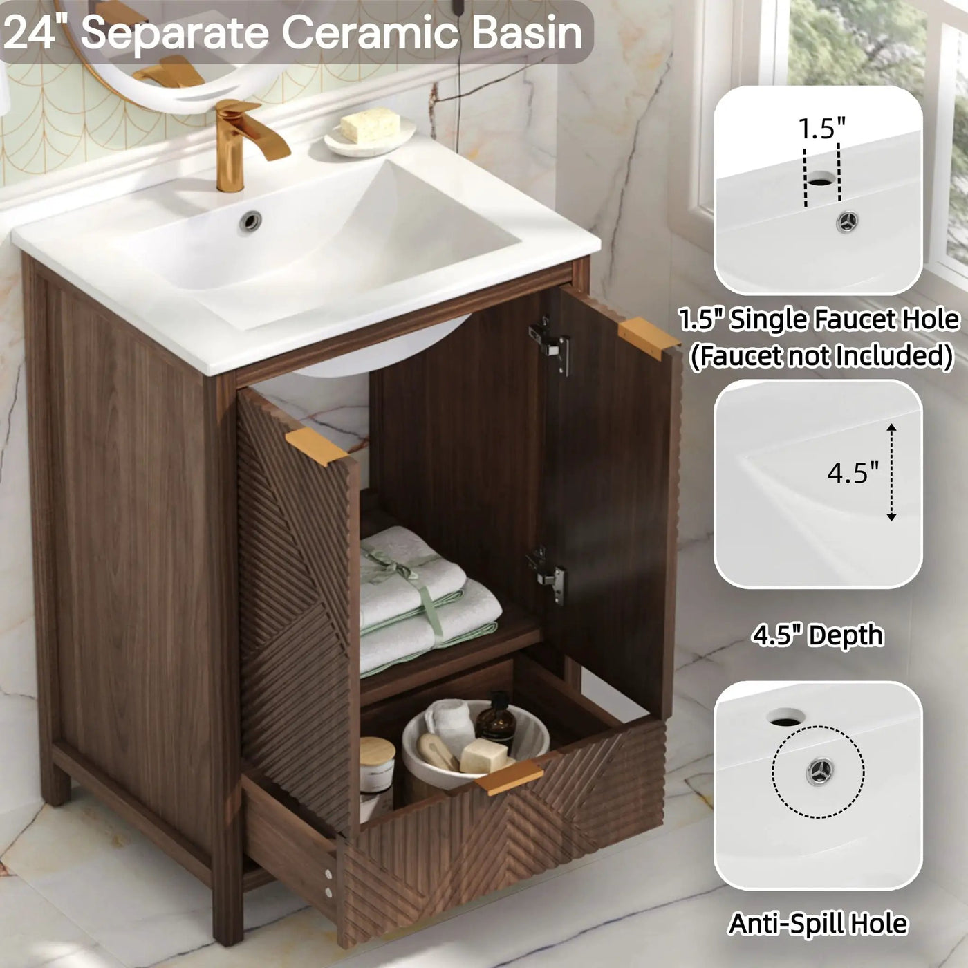 Modern Bathroom Vanity With Sink Combo by HouseOfZazla
