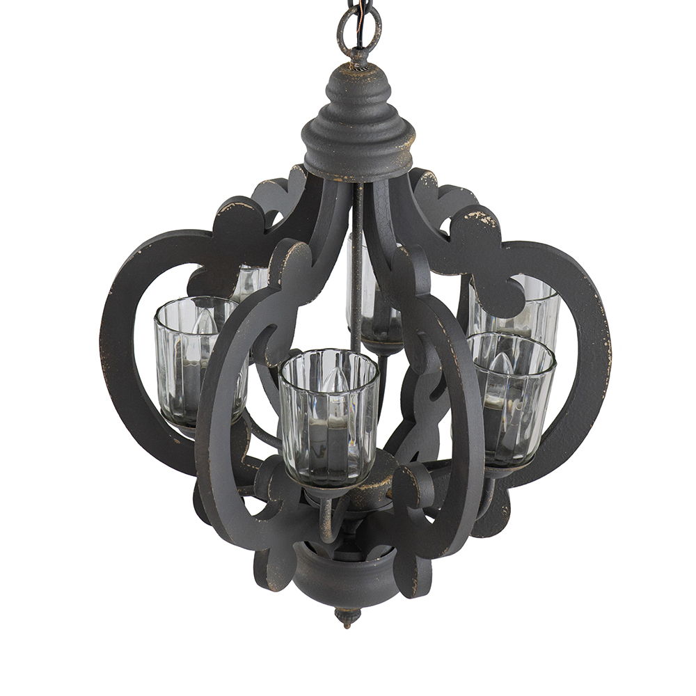 Farmhouse Chandelier with Adjustable Chain - Multiple Colors, photo 40 of 40