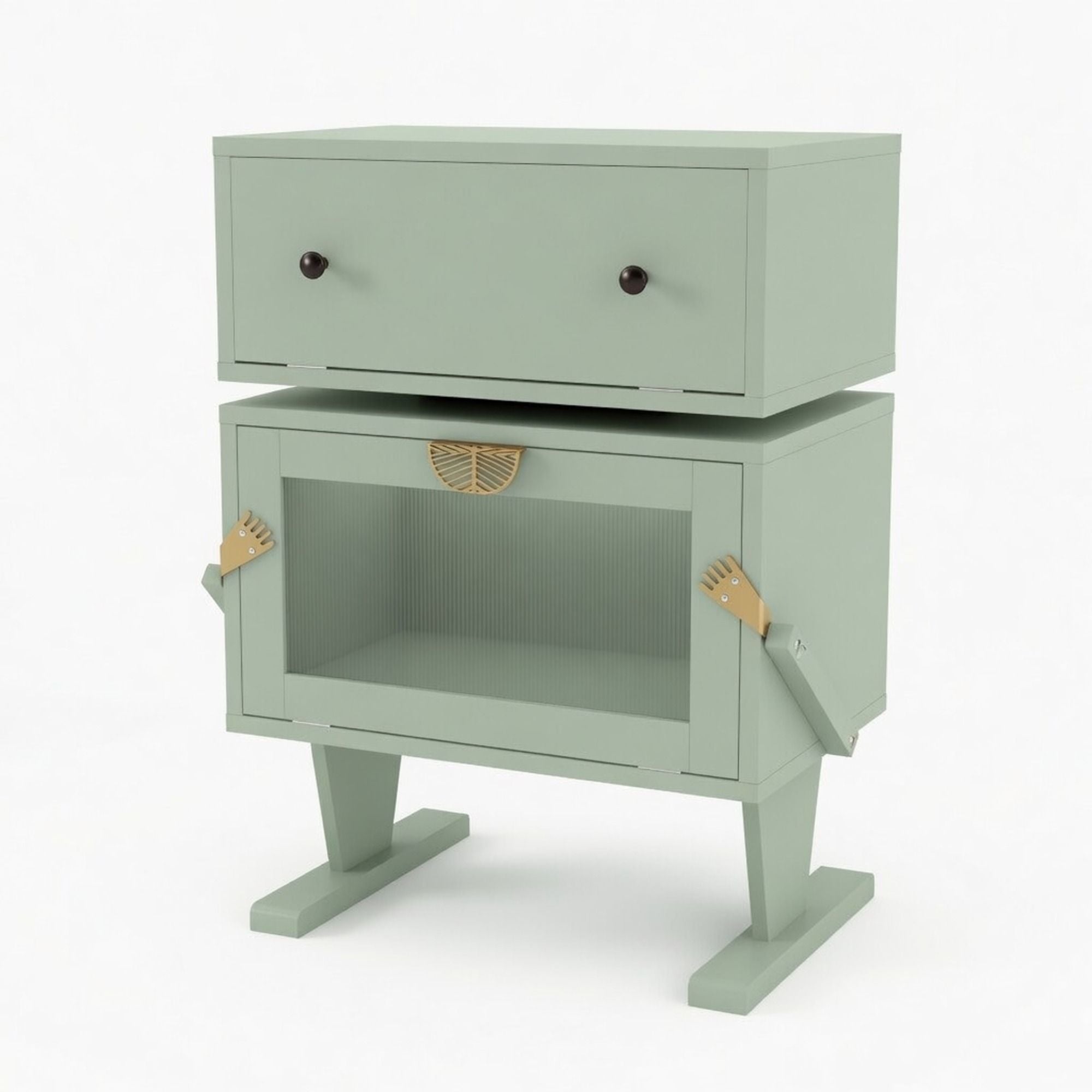 Robot LED Nightstand With 360° Rotating Drawer by HouseOfZazla