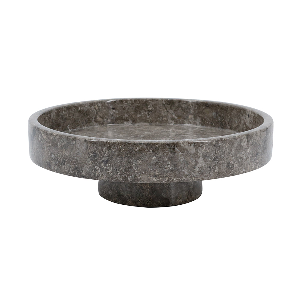 Marble Pedestal Plate with Sturdy Base - Gray, photo 2 of 10