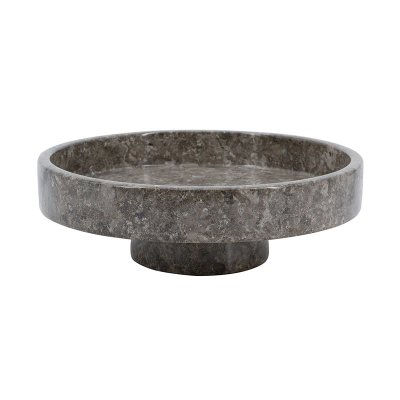 Marble Pedestal Plate with Sturdy Base - Gray, photo 2 of 10