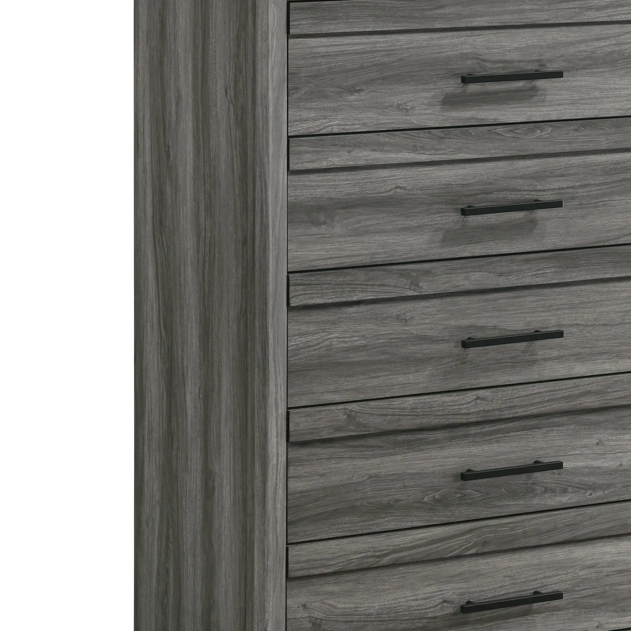 Denver - 5 Drawer Chest - Gray by HouseOfZazla